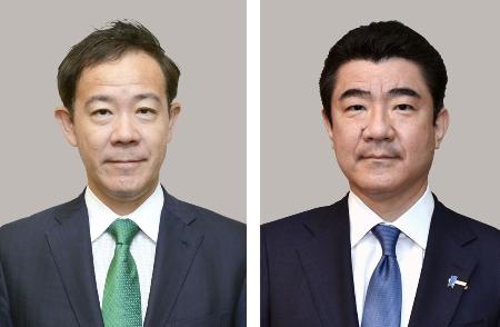 自民党の田畑裕明衆院議員、野上浩太郎参院議員