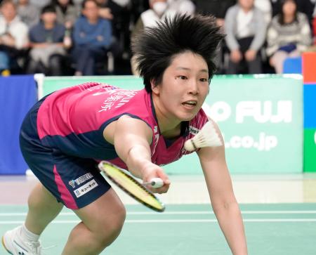 女子シングルスを制した山口茜＝京王アリーナＴＯＫＹＯ