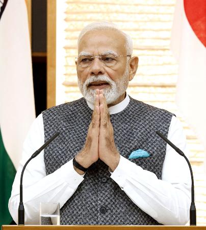 インドのモディ首相＝昨年８月