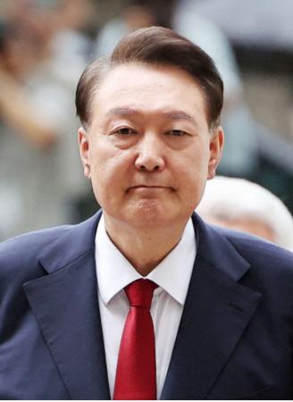 韓国前大統領、尹錫悦被告（ロイター＝共同）