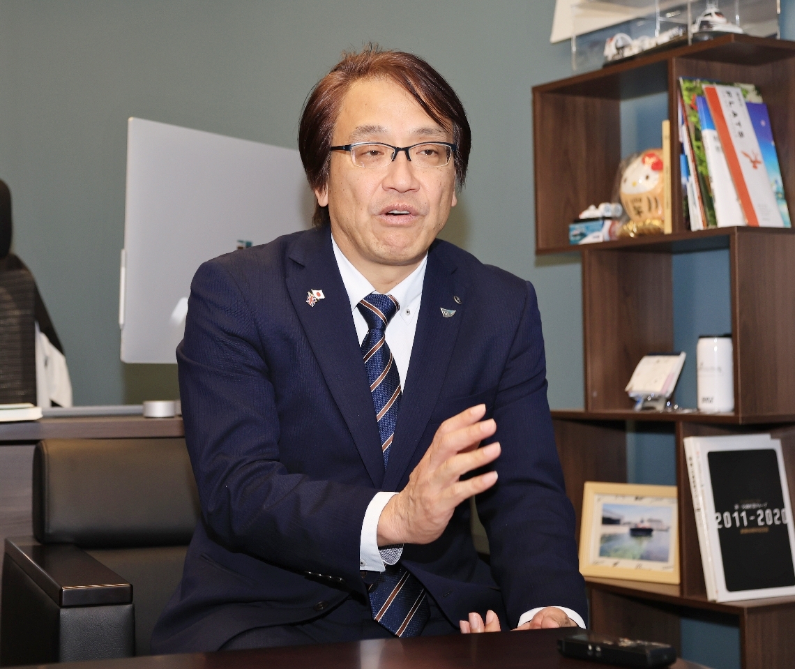 大分第一ホーバードライブの小田典史社長＝２１日、大分市駄原の同社