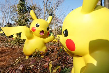 報道陣に公開された「ポケパーク　カントー」＝２６日午前、東京都内