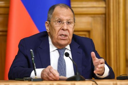 ロシアのラブロフ外相（タス＝共同）