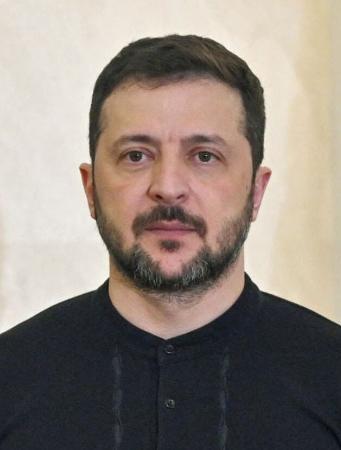 ウクライナのゼレンスキー大統領（ゲッティ＝共同）