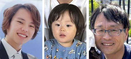 （左から）塚越寛人さん、塚越湊斗ちゃん、塚越正宏さん（いずれも遺族提供）
