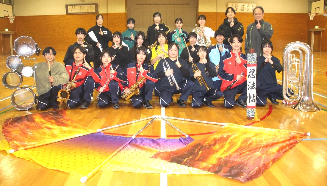 マーチングステージ全国大会に出場する日本文理大付属高吹奏楽部