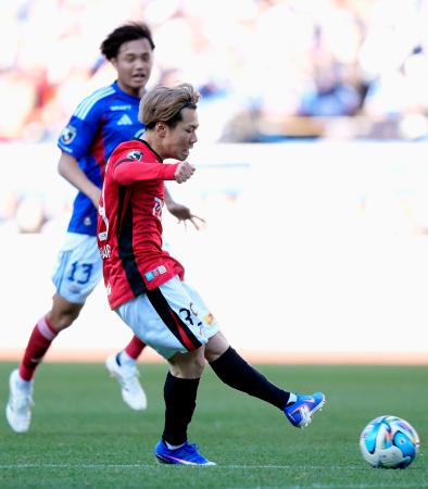 横浜Ｍ―浦和　後半、チーム２点目のゴールを決める浦和・早川＝日産スタジアム