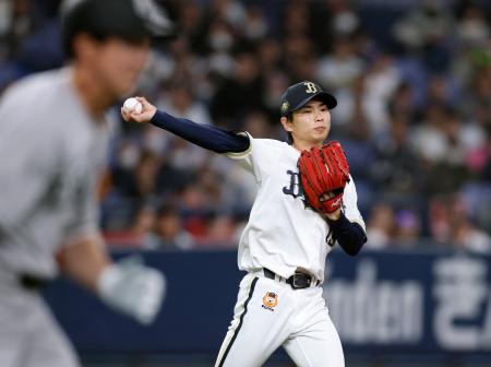 ４回１失点のオリックス・山岡＝京セラドーム