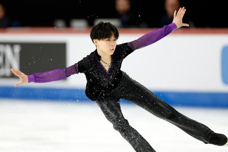 男子フリー　演技する西野太翔＝タリン（共同）