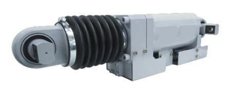 地震発生時の左右の揺れを抑えて脱線を防ぐ「ダンパー」（ＪＲ東日本提供）