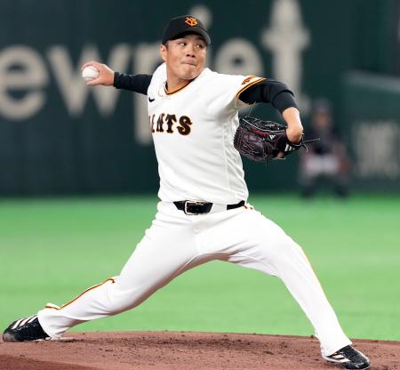 ５回無失点と粘った巨人先発の則本＝東京ドーム