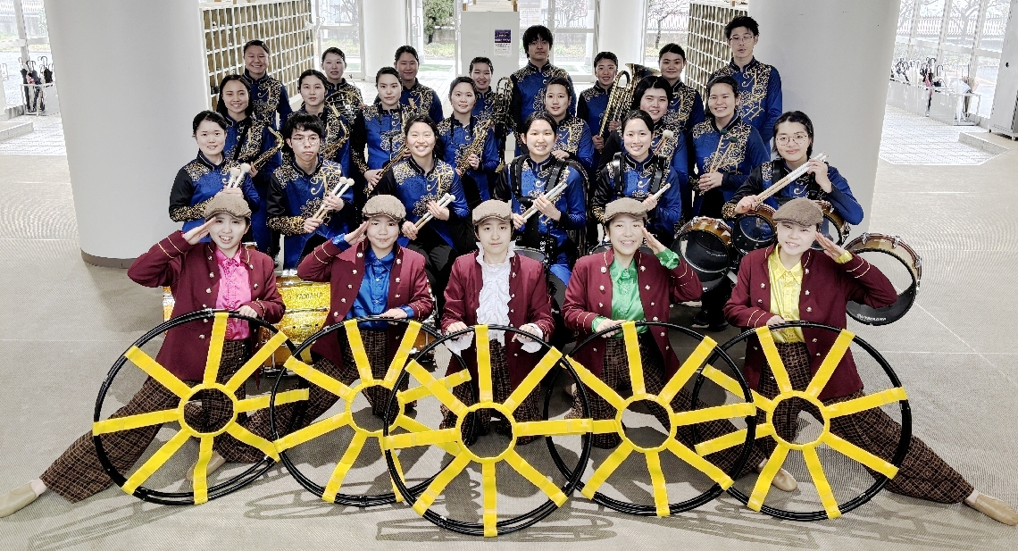 ２年連続金賞を獲得した中津北高吹奏楽部＝中津市の中津北高