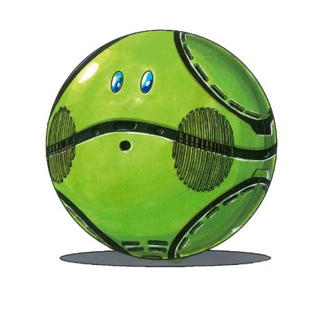 大河原邦男さんによる球形ロボット「みんなのハロ」のデザイン（スペースエントリー提供）