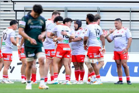 トヨタに勝利した神戸フィフティーン＝豊田スタジアム