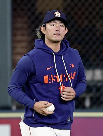 調整するアストロズ・今井＝ヒューストン（共同）