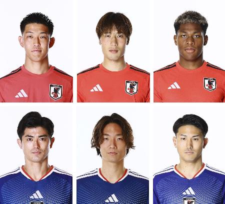（上段左から）早川友基、大迫敬介、鈴木彩艶、（下段左から）谷口彰悟、板倉滉、渡辺剛