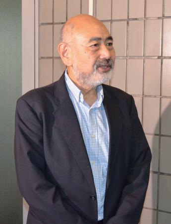 立憲民主党東京都連の会長選で蓮舫氏に勝利した武蔵野市議の川名雄児氏＝１５日夜、東京都内