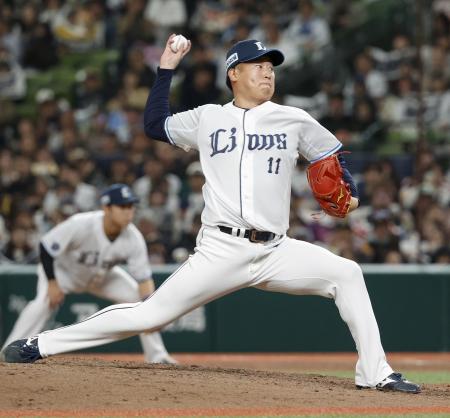 ２番手で登板した西武・上田＝ベルーナドーム
