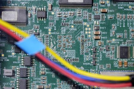 中国のイベントで展示された基板上の半導体チップ＝２０２５年１０月、北京（共同）