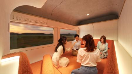 新たな夜行特急列車「ルナ・アズール」の車内イメージ（ＪＲ東日本提供）