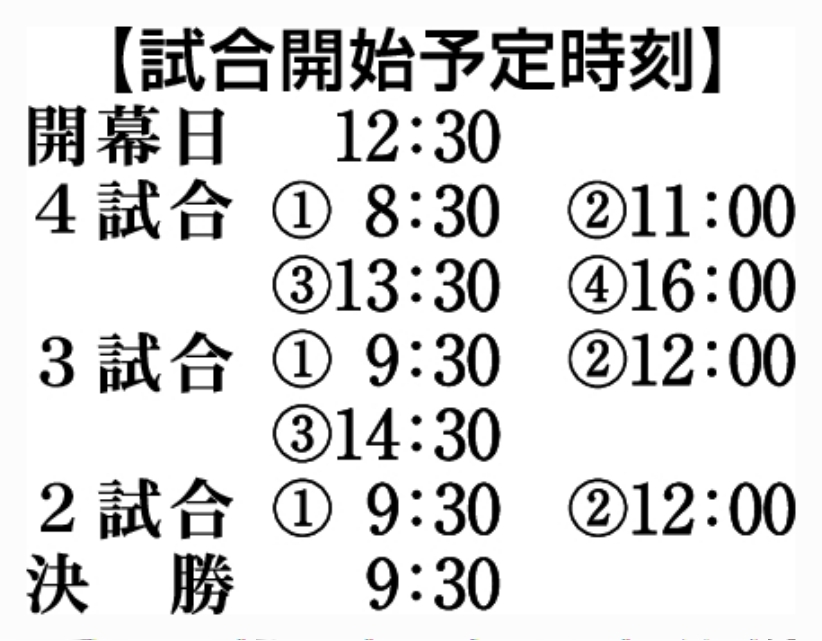 試合開始予定時刻