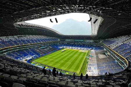 チュニジア戦が行われるモンテレイ競技場＝モンテレイ（共同）