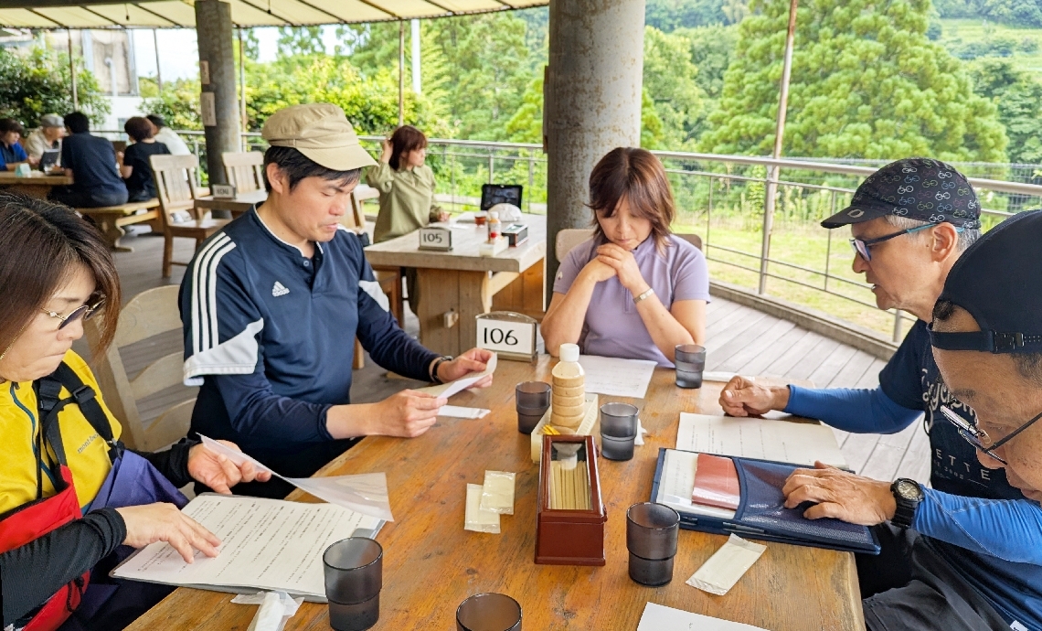 道の駅原尻の滝で開かれた定例総会
