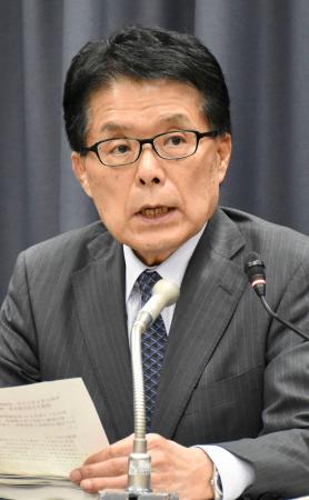 記者会見する財政制度等審議会分科会の増田寛也会長代理＝２６日午後、東京都千代田区