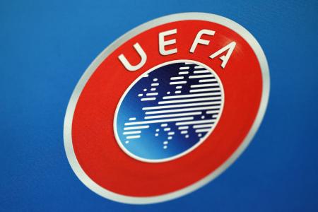 欧州サッカー連盟（ＵＥＦＡ）のロゴ（ロイター＝共同）
