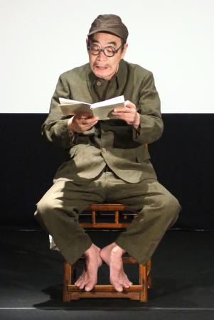 朗読劇「父と暮せば」に出演した柄本明さん＝６日、広島市西区