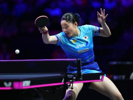 女子シングルス準決勝で勝利した張本美和＝横浜ＢＵＮＴＡＩ