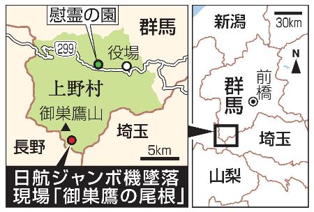 日航ジャンボ機の墜落現場