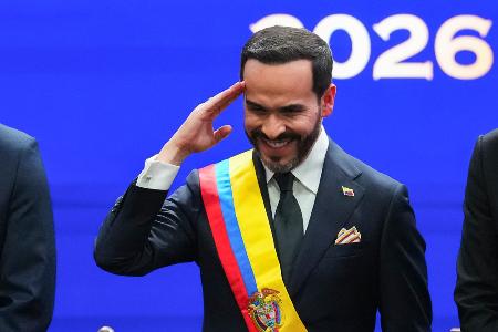 デラエスプリエジャ・コロンビア大統領（ゲッティ＝共同）