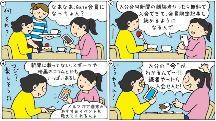 大分合同新聞 Gate ４コマ漫画