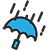 雨で暴風を伴う